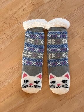 Women’s Cat Winter Socks Fluffy Warm Snowflake